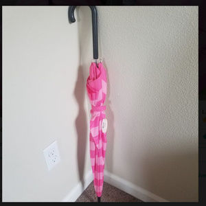 New Victoria's Secret Pink Striped Umbrella